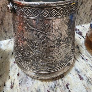 Vtg Middletown 525 White Metal w Handle Intricate Detail Dragon RARE FIND 4.5”